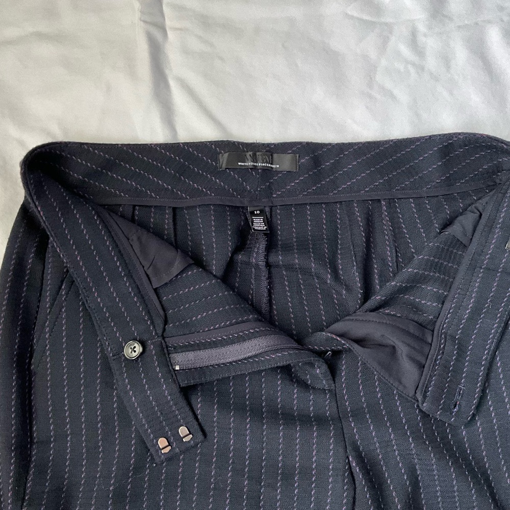 White House Black Market Black Pinstripe Pants